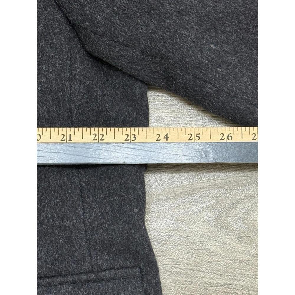 Vintage Pure New Wool Trench Coat Full Length Charcoal Sz 18 Made N Yugoslavia - Picture 5 of 13